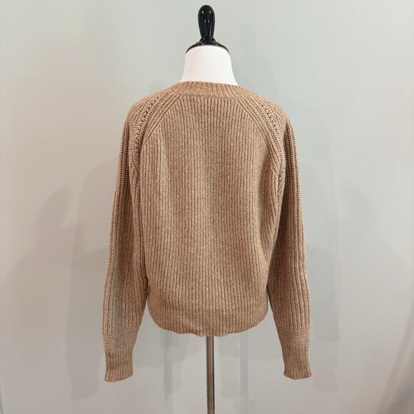 See By Chloe Sweater Women's Size Large Tan Pullover Wool Quiet Luxury Old Money - Picture 3 of 15